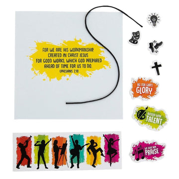 Fun Express Studio Vacation Bible School Overall Verse Sign - Crafts for 12 - Craft Kit