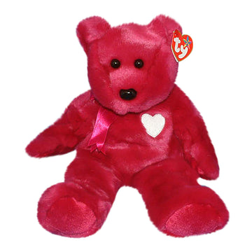 TY Beanie Buddy VALENTINA Bear Valentine Day Heart Teddy 14"