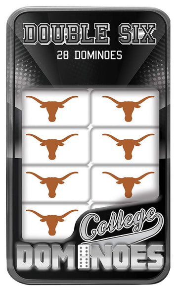 MasterPieces Game Day - NCAA Texas Longhorns - 28 Piece Team Logo Double Six Domino Set