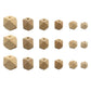 Alenybeby Organic Wooden Geometric Hexagon Beads Accessory 20mm Ecofriendly Wood Faceted Beads DIY Craft Jewelry (20mm-50pcs)