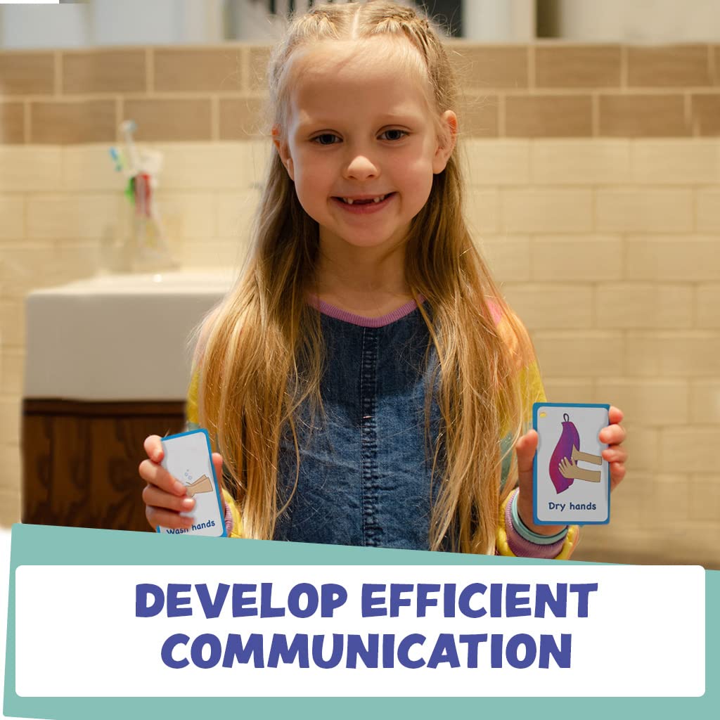 My Toilet Routine Cards 12 PECS Flashcards for Visual aid Special Ed, Speech Delay Non Verbal Children and Adults with Autism or Special Needs