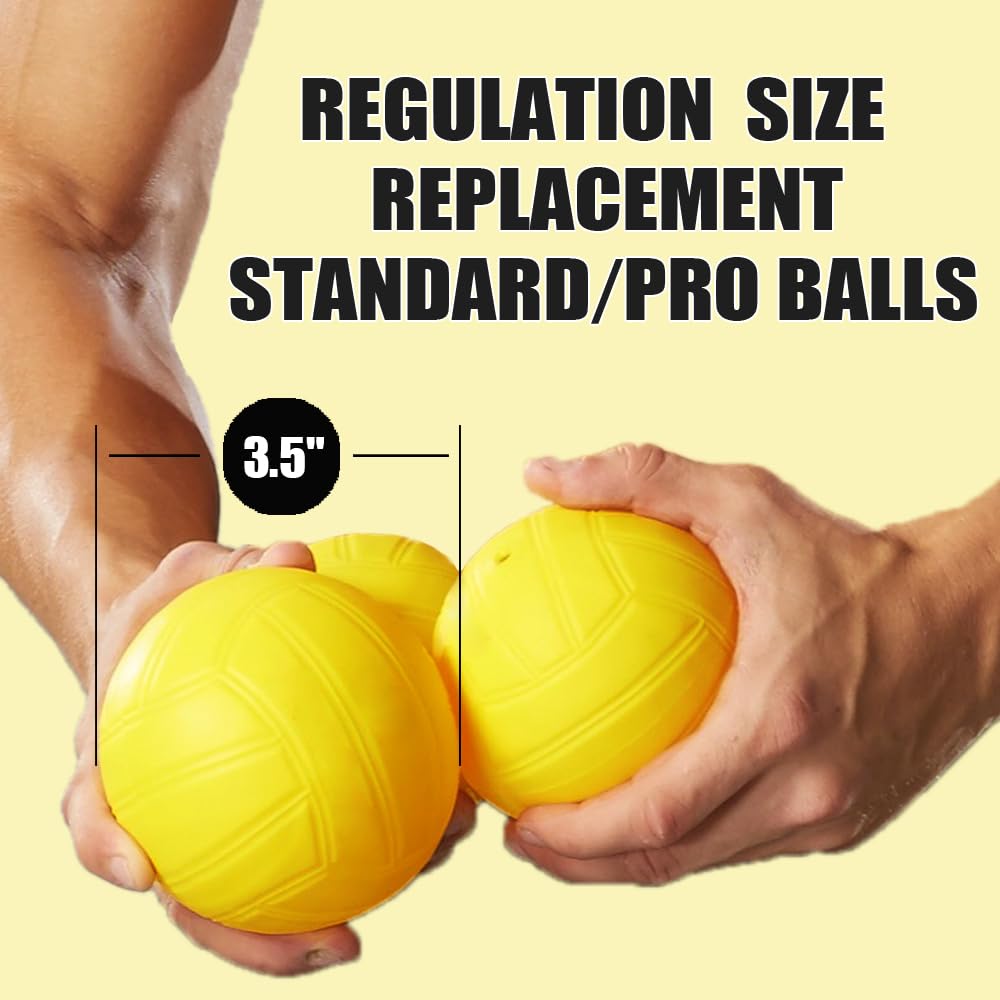 ehsyxslx Spike Standard Game Set Replacement Balls 3.5inch 3-Pack with Pump