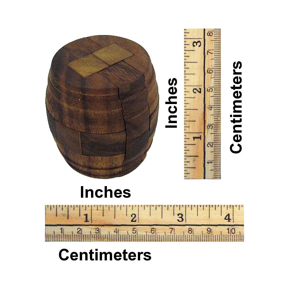 Beer Barrel Antique Style - Brain Teaser Wooden Puzzle