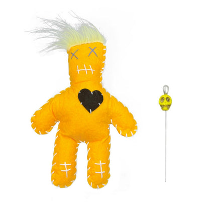 Stitch-Witch 7.3" Abolish ICE Anti-ICE No Kings in America FDT Doll Handmade Funny Orange Voodoo Doll with a Skull Pin