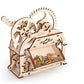 Ugears Mechanical Etui 3D Puzzle, Wooden Building Blocks, Decorative Desktop Business Card Holder, Brain Teaser Game for Teens and Adults