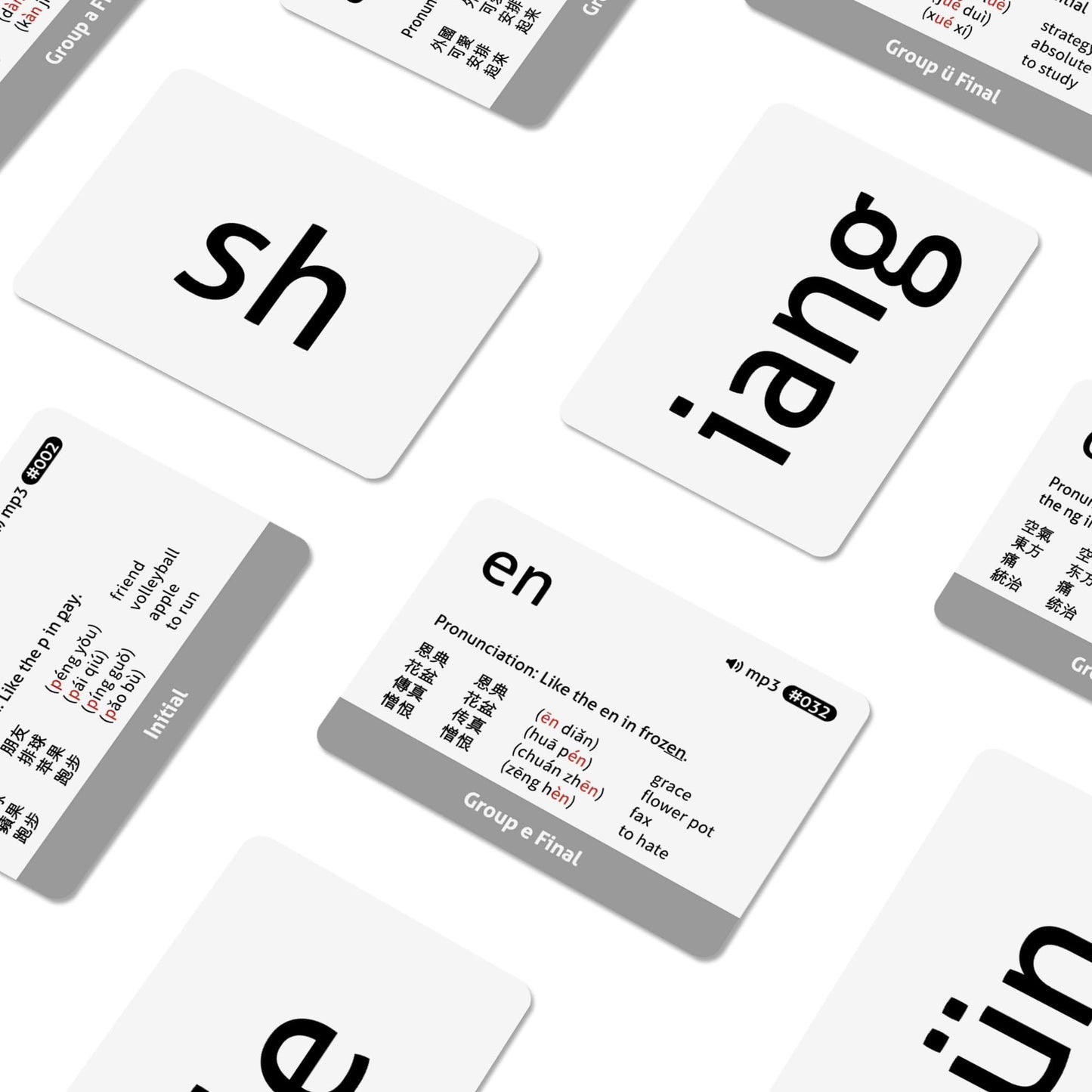 CARDDIA | Chinese Mandarin Pinyin Flashcards | Audio MP3 | Comprehensive Learning Kit for Beginners and Enthusiasts | Durable & Portable
