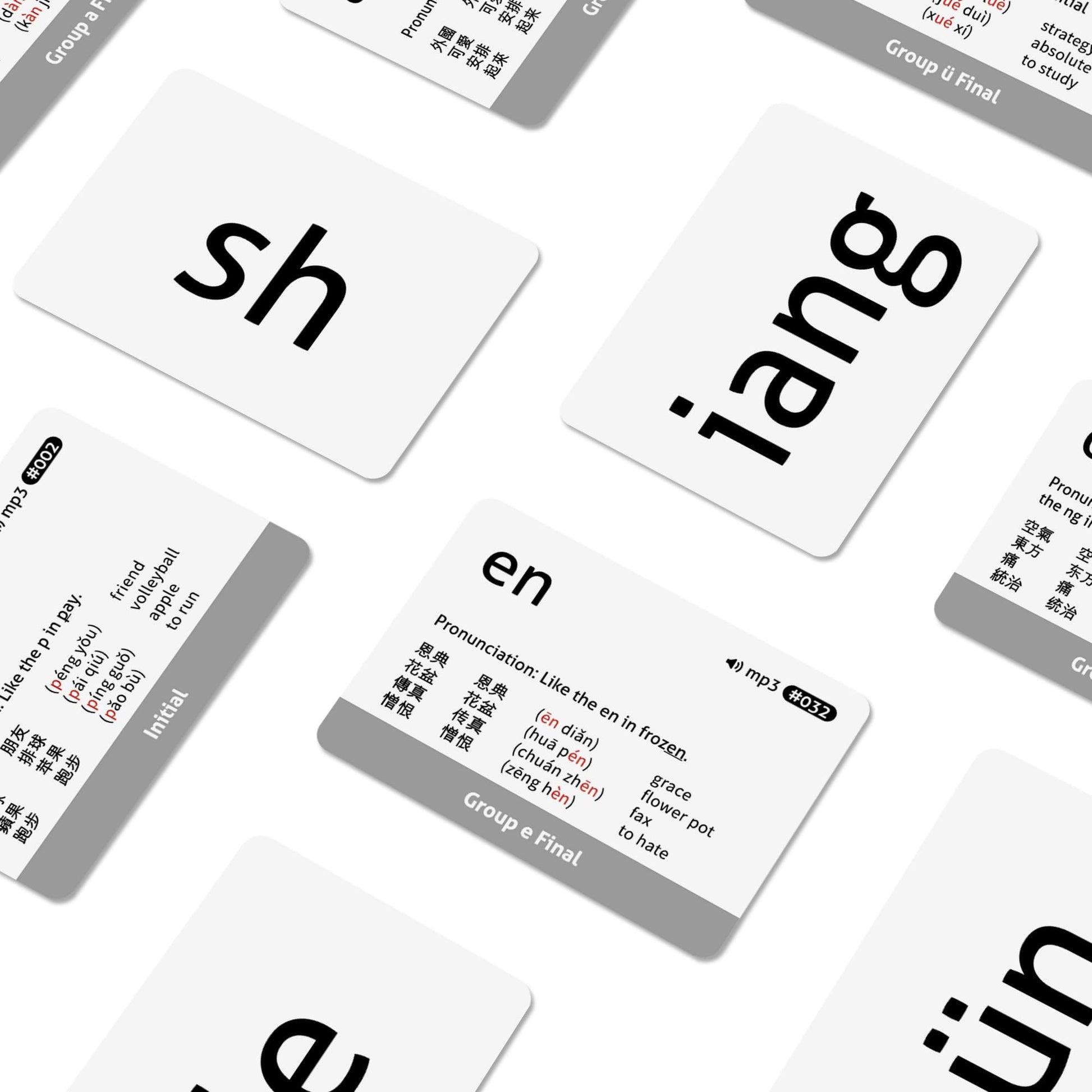 CARDDIA | Chinese Mandarin Pinyin Flashcards | Audio MP3 | Comprehensive Learning Kit for Beginners and Enthusiasts | Durable & Portable