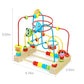 QZMTOY Bead Maze Toy for Toddlers Wooden Bead Toys Colorful Roller Coaster Preschool Educational Toys for Kids Classic Birthdday Gift for Toddlers