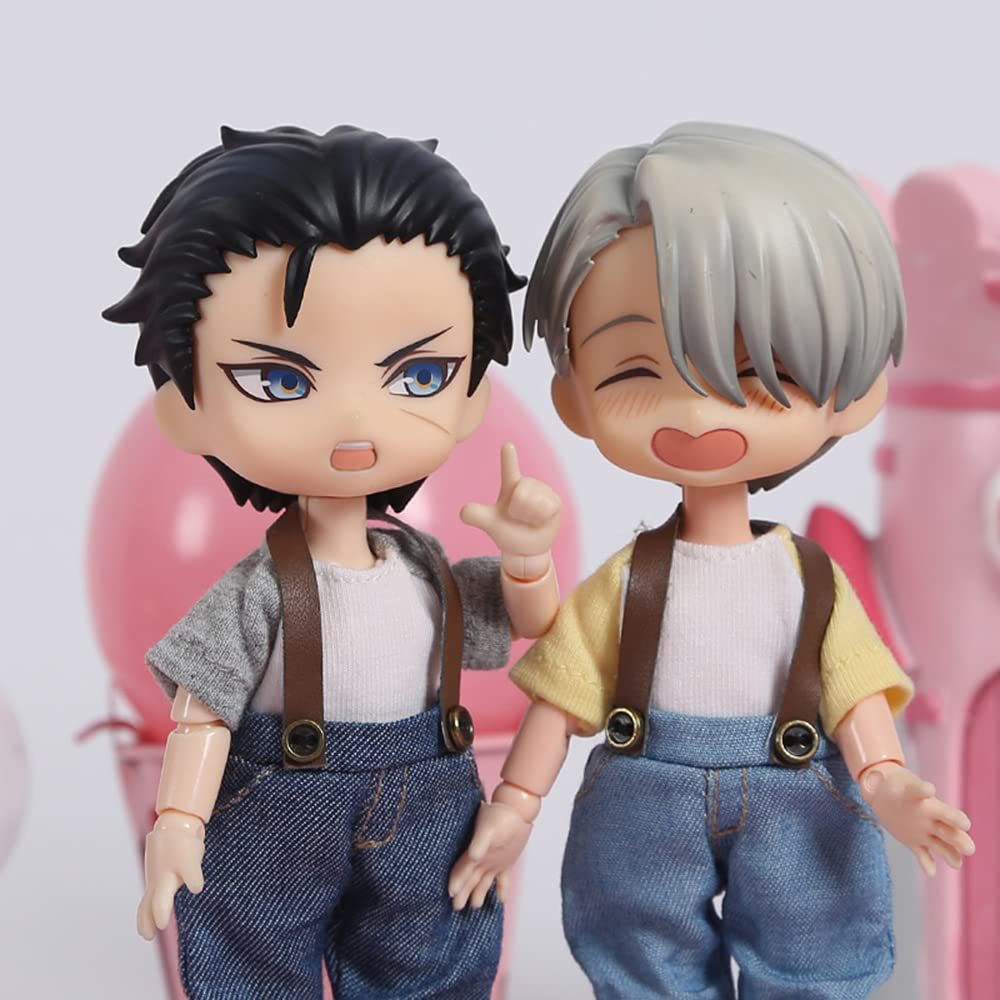 XiDonDon Short Sleeve T-Shirt for ob11,Molly,Body9,Gsc,1/12bjd Doll Clothes Toys Accessories (Gray)