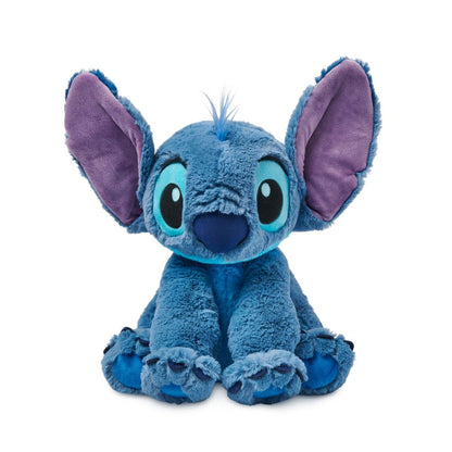 Disney Store Official Stitch Medium Soft Toy for Kids, Cuddly Character with Fuzzy Texture and Embroidered Details, Flexible Floppy Ears, Disney