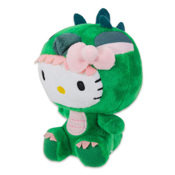 Hello Kitty Plushie Set - Bundle with 6.5" Plush Doll in a Dragon Costume Plus Stickers, Tattoos, More | Hello Kitty Plush Toy Stuffed Animal
