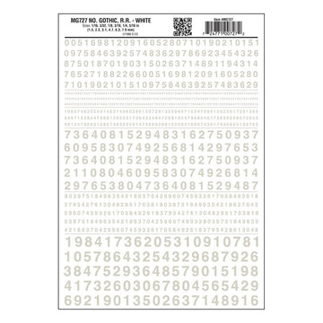 Gothic Numbers, White