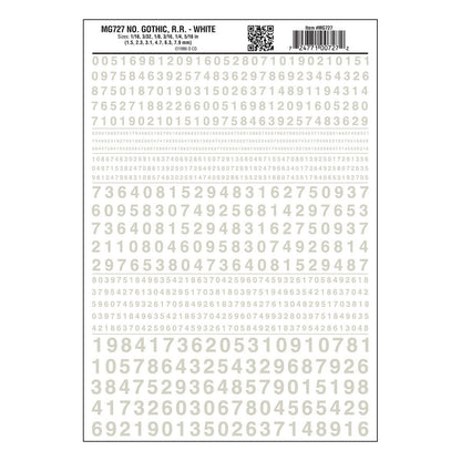 Gothic Numbers, White