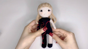 Artisanal Handmade Crochet Finished Plush Doll (Super Star in Snake Bodysuit)