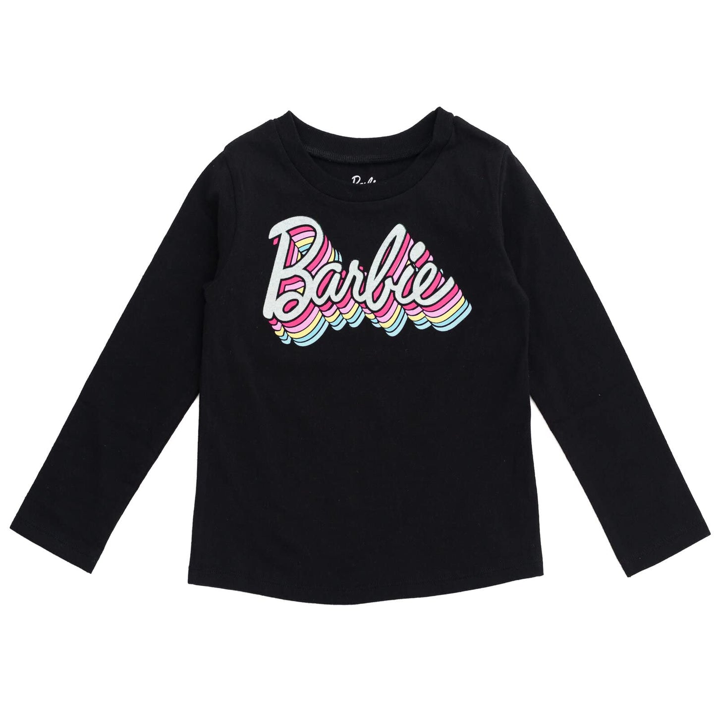 Barbie Toddler Girls 3 Pack T-Shirts Pink/Black 5T