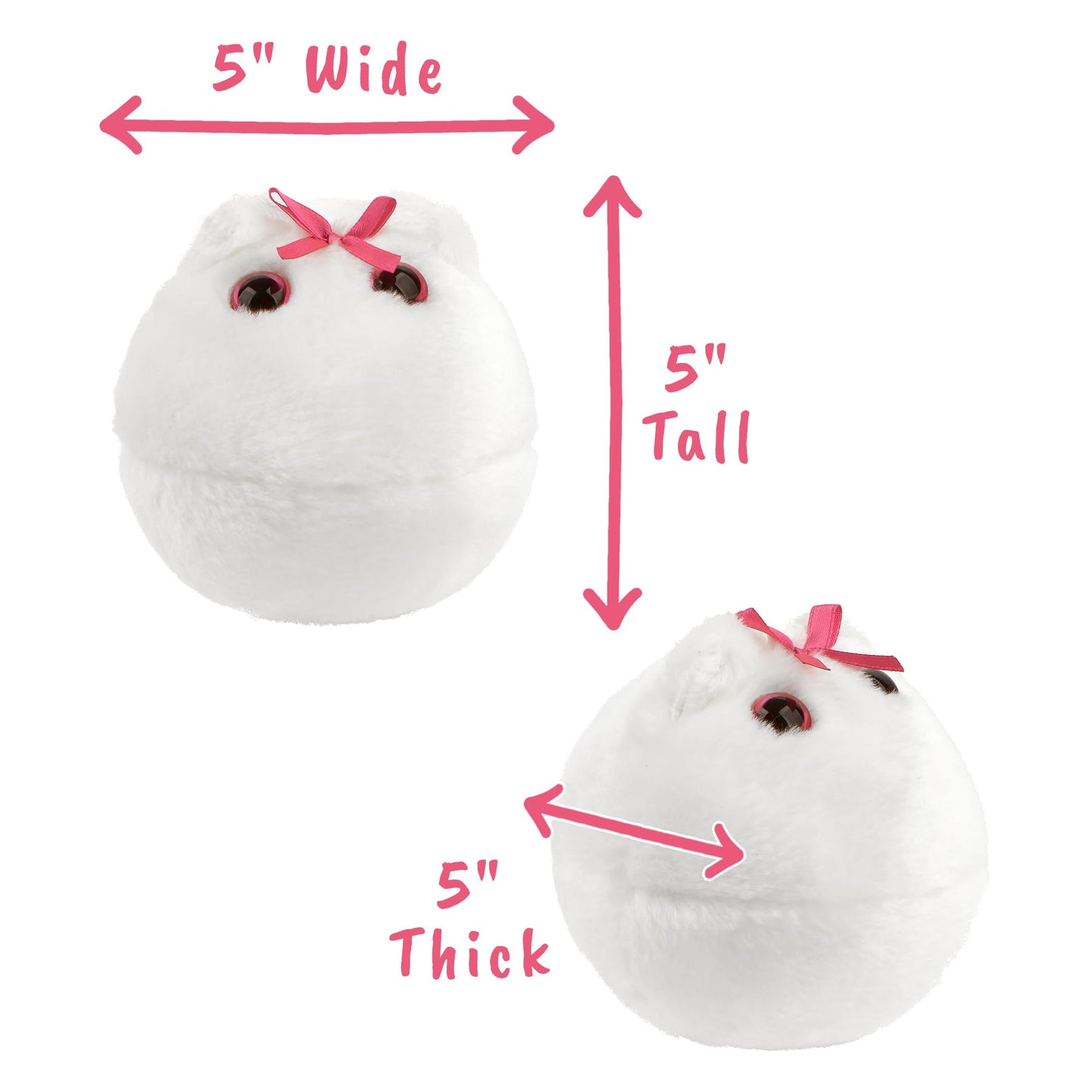 GIANTmicrobes Egg Cell Plush -Learn about the Reproductive System with this Educational Plush, Memorable Gift for Doctors, Students, Scientists