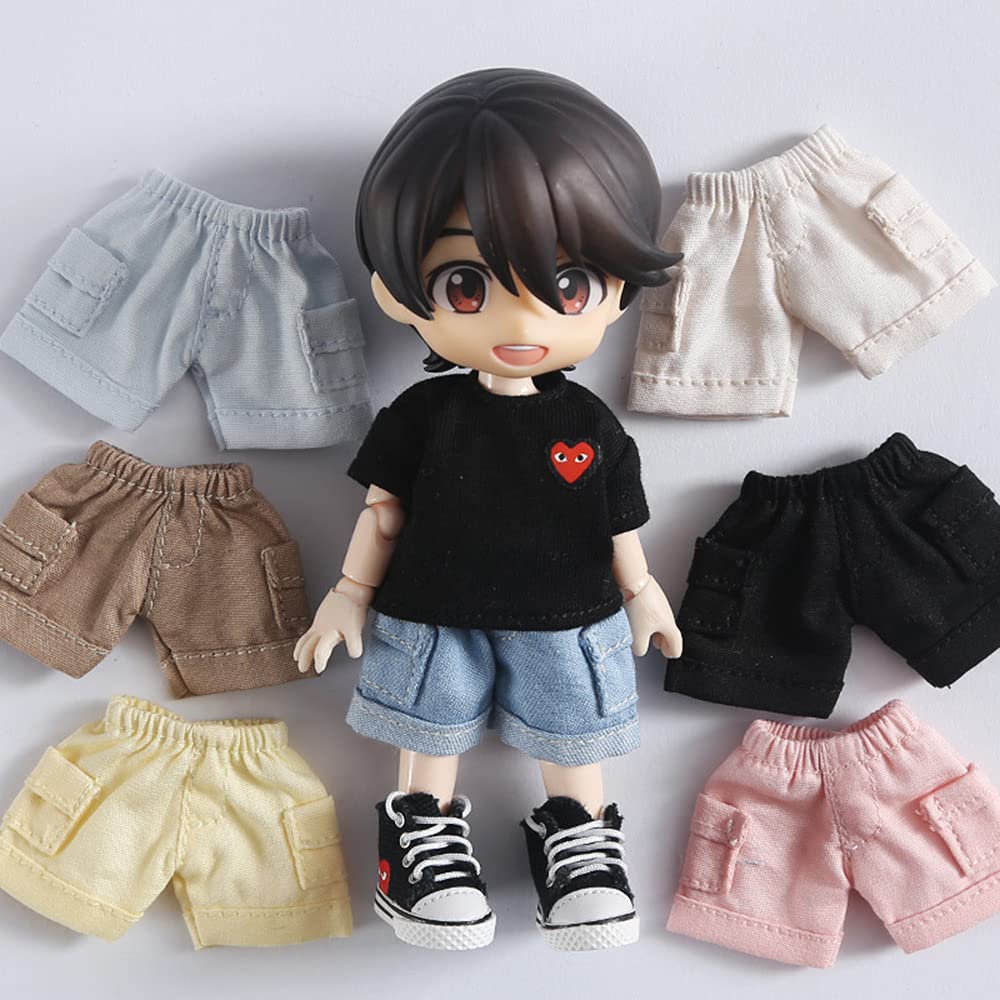 XiDonDon Doll Clothes Pants Shorts for ob11,1/12 bjd,Molly,Body9,GSC Body bjd Doll Clothes Doll Accessories (Denim Blue)