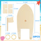 Amersumer 10 Pcs DIY Toy Wood Boat Craft Kits, Mini Wooden Sailboat Kits, Paddle Boats Paint and Decorate for School Projects, Make Your Own Sailboat