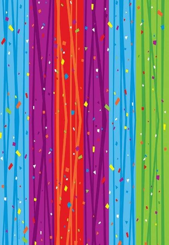 Creative Converting 725683 Multicolored Celebration Plastic Tablecloth