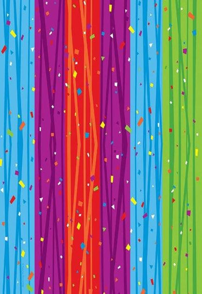 Creative Converting 725683 Multicolored Celebration Plastic Tablecloth