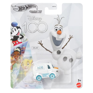 Hot Wheels Disney 100 Character Cars Olaf Die Cast Car