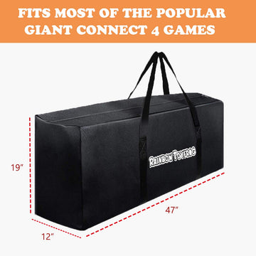 Giant 4 in a Row Connect Game Carrying Duffle Bag - Easy Storage & Transportation for Life Size Jumbo 4 to Score Connect Four Outdoor Board Game (Game