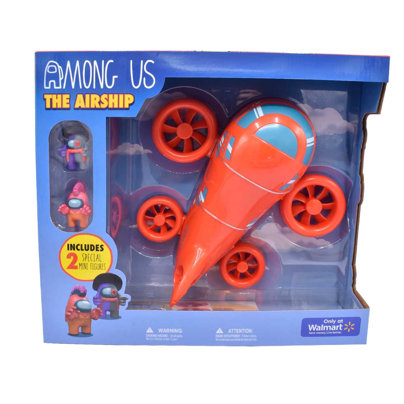 Just Toys Among Us Airship Playset - 10? Realistic Airship with Detachable Top & 2 Exclusive Mini Figures, Officially Licensed