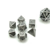 Bescon 10MM Mini Solid Metal Dice Set Old Nickle, Ancient Mini Metallic Polyhedral D&D RPG Miniature Dice 7-Sets