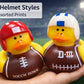 GIFTEXPRESS 24 Pack Football Rubber Duckies, 2 Inch Mini Sports Theme Ducks with Helmets, Assorted Styles, Touchdown Bath Toys for Game Day, Football