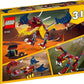 LEGO Creator 3in1 Fire Dragon 31102 Building Kit, Cool Buildable Toy for Kids (234 Pieces)