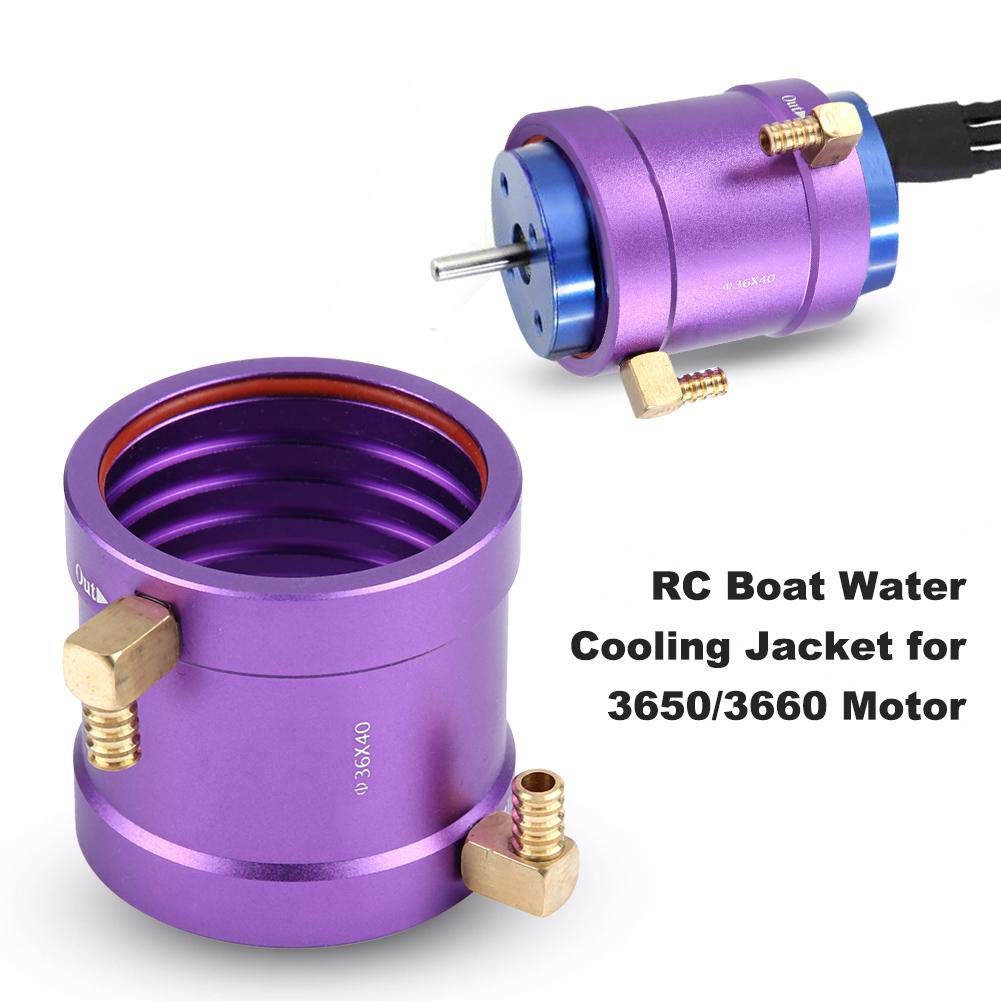 Bewinner 36mm Metal Water Cooling Jacket,Perfect Water Cooling Jacket for RC Motors,Suitable for 3650/3660 Motor,with Good Heat Dissipation Performanc