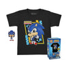 Funko Pocket POP! & Tee: Sonic - for Children and Kids - Flocked - Medium - (M) - Sonic The Hedgehog - T-Shirt - Clothes with Collectable Vinyl