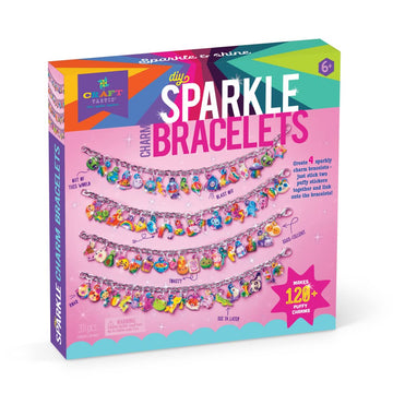 Craft-tastic - DIY Puffy Charm Bracelets Kit - Make Your Own Jewelry - Ages 6+, 9 Inch