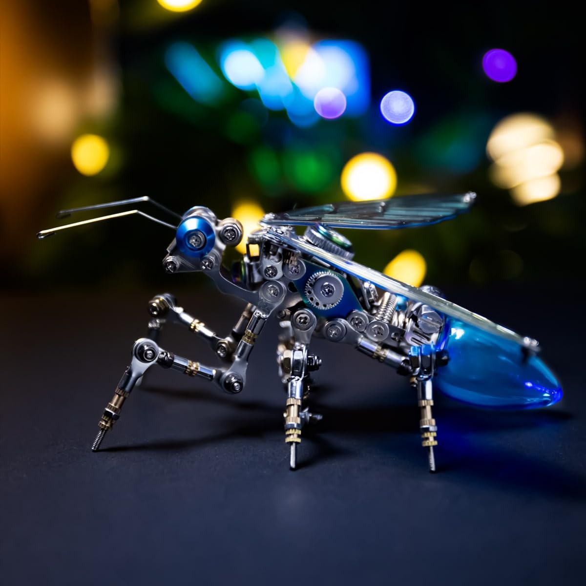 Arcynix Mostarle Glow Ant 3D Metal Puzzle Kit, DIY Assembly Model Firefly Magnetic Light Acrylic Wings, Creative Adult Building Kit Gift