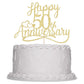 Sleyberoy golden Glitter Happy 50th Anniversary Cake Toppers -Wedding Anniversary Party Decorations, 50th Wedding Anniversary, Company Anniversary