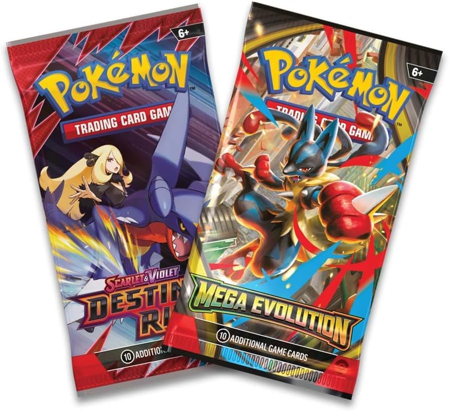 Pokemon Trading Card Game TCG Mega Evolutions Mini Tins - 2 Packs, 1 Destined Rivals, 1 Mega Evolution Plus Sticker and Art Card (Mega Gardevoir)