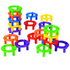 Constructive Playthings Ring Builders Stacking Toys, 96-Piece STEM Building Set for Kids Ages 18 Months+, Preschool Classroom Must-Have