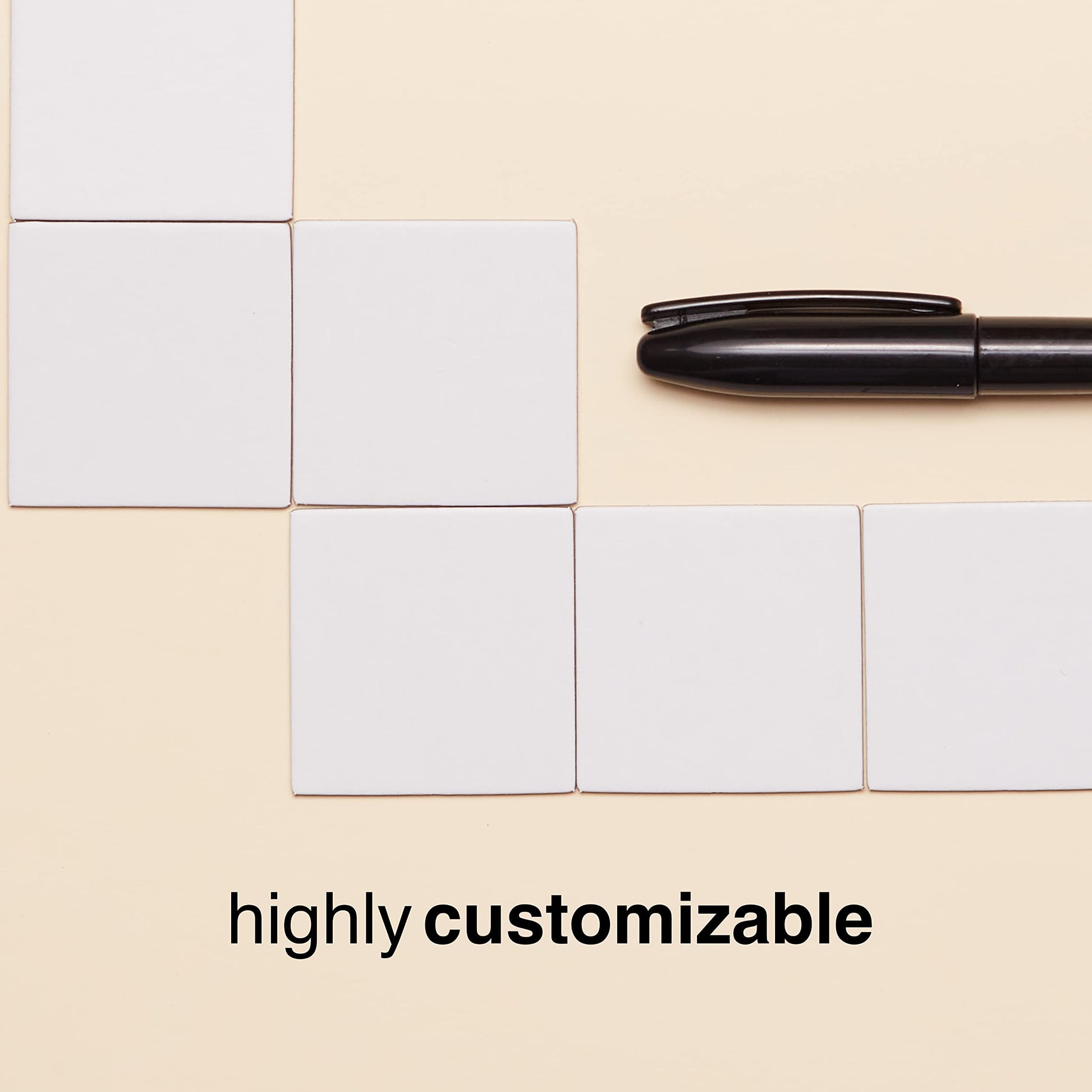 Apostrophe Games Square Board Game Tiles - 84Pcs Large Game Board Pieces Blank Game Board Chits, Same Size as Carcassonne- Create Your Own Custom