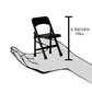 Set of 6 Black Plastic Toy Folding Chairs for Wrestling Action Figures