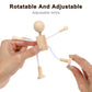 4pcs Wood Peg Dolls Unfinished Wooden People Doll Robot for DIY Painting Craft Art Peg Game Party Decoration