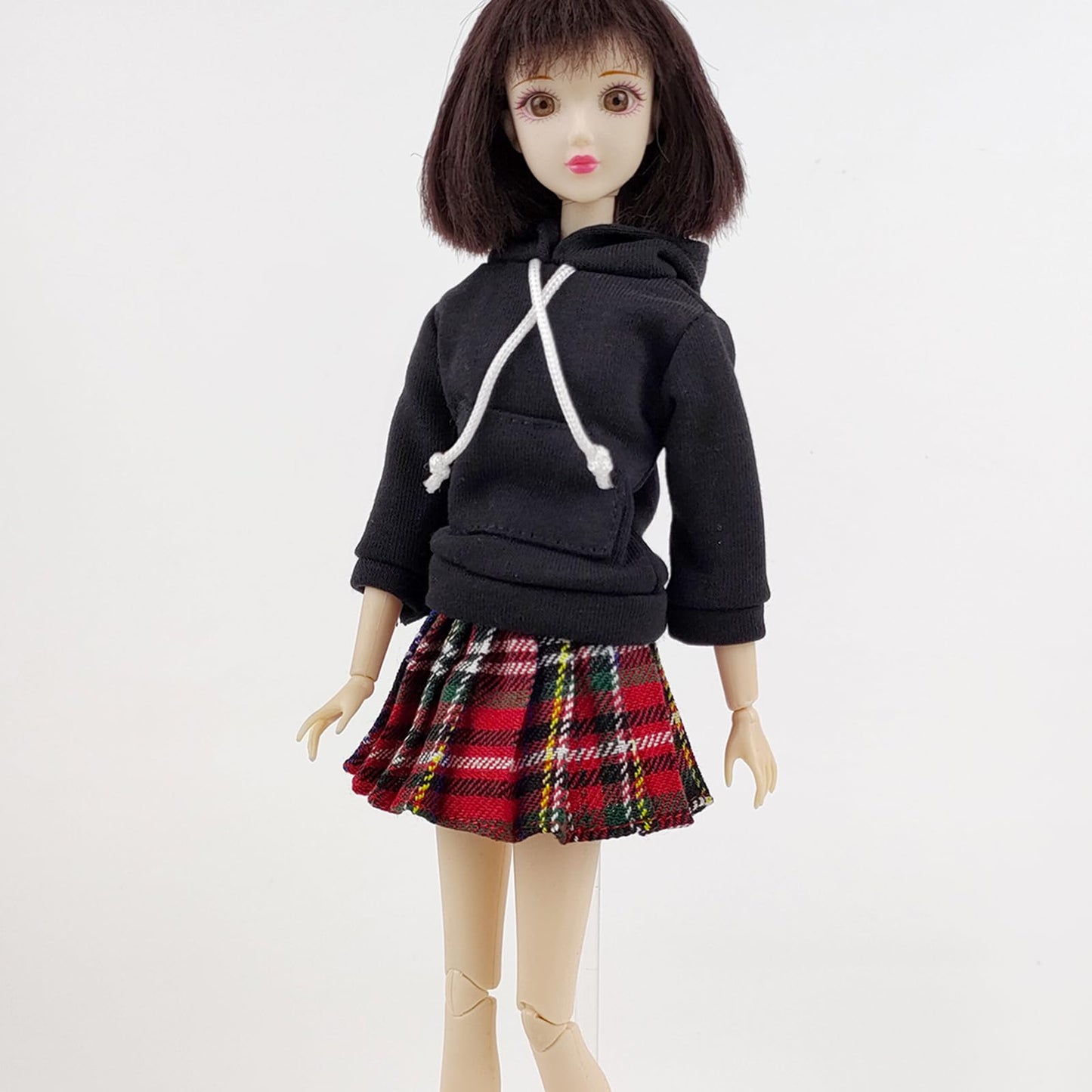 1/6 Doll Clothes for 11.5inch Girl Doll Outfits Top Hoodies Pleated Skirts Cosplay Students Clothing Dolls Accessories (Style C)