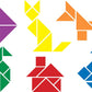 Barker Creek Learning Magnets Kit, for Children, 42 Tangram Pieces, Magnetic-Receptive Kidboard & 13 Reproducible Tangram Patterns (2325)