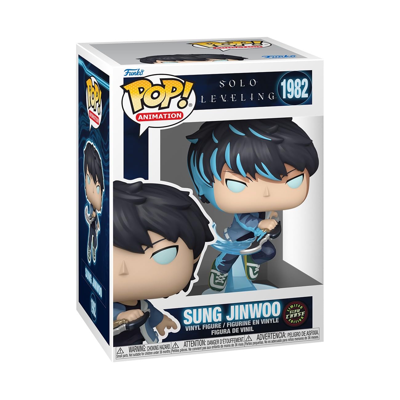 Funko Pop! Animation: Solo Leveling - Sung Jinwoo - 1/6 Odds for Rare Chase Variant - Styles May Vary - Collectable Vinyl Figure - Gift Idea