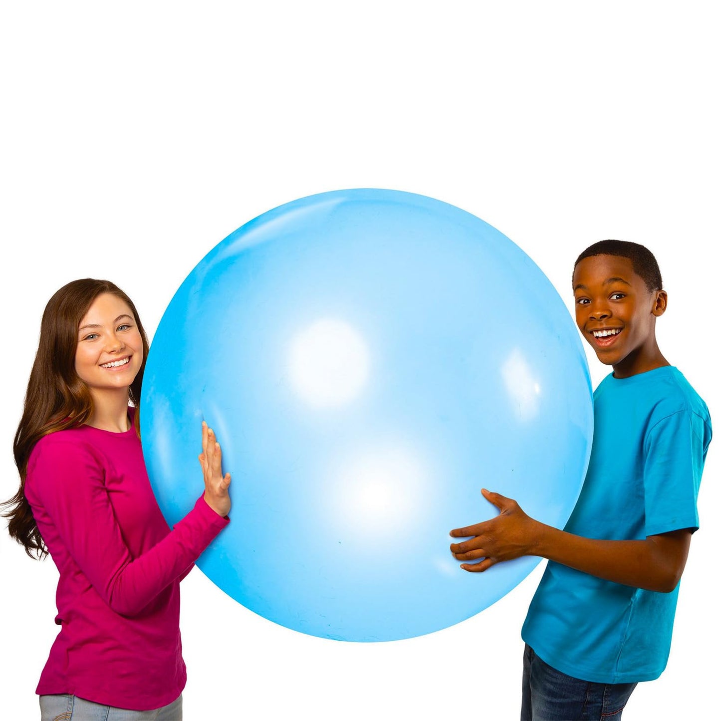Wubble Bubble Balls Red & Blue Bundle - 2 Super Bubble Tear-Resistant Balls