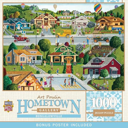 MasterPieces 1000 Piece Jigsaw Puzzle For Adults, Family, Or Youth - Bungalowville - 19.25"x26.75"