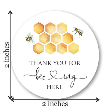 2-Inch Round Thank You for Beeing Here Stickers - Set of 40