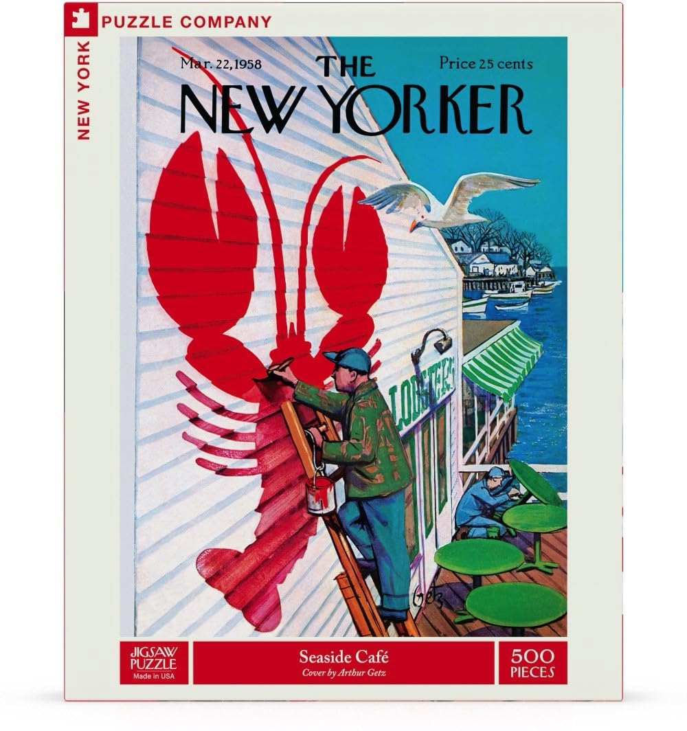 New York Puzzle Company - New Yorker Seaside Cafe - 500 Piece Jigsaw Puzzle