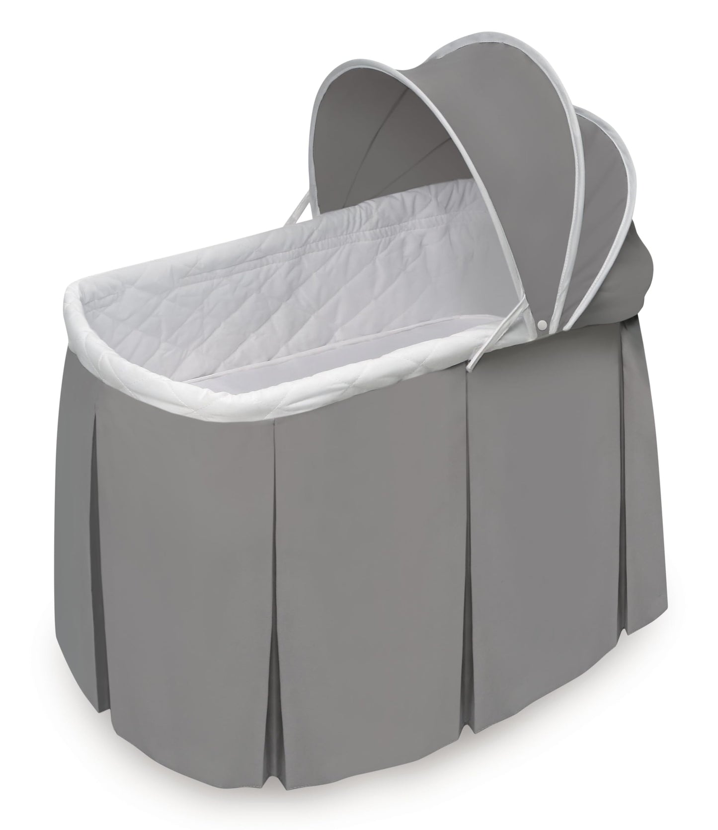Badger Basket Cuddles Doll Bassinet with Canopy - Fits 18 to 20 Inch Dolls, Includes Storage Basket and Bedding - Pretend Play Nursery Bed for Kids