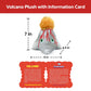 Thunderheads Volcano Plush, Earth Science Plushie with Colorful Lava and Erupting Design, Educational Fact Card STEM, goes Well with Volcano Kit