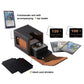 Venssu MTG Deck Box for Commander Display,Card Deck Box Fits 100 Double Sleeved Cards, TCG Card Storage with 2 Dividers and 1 Toploader (Black?Brown)